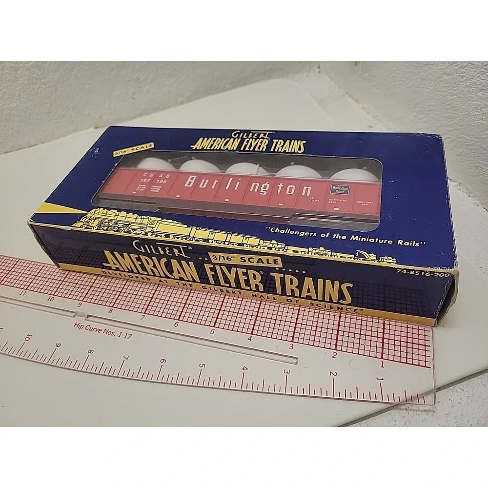 American Flyer 48525 Burlington Gondola with Cannister Load CB&Q NIB New!